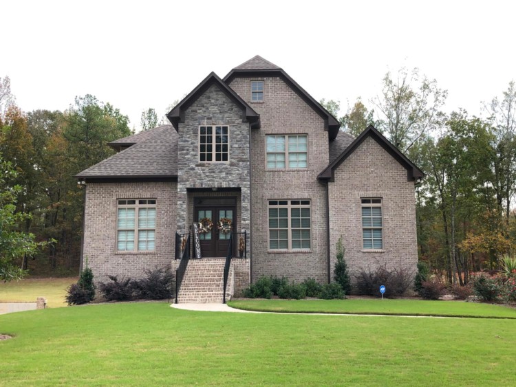 Exterior brick home